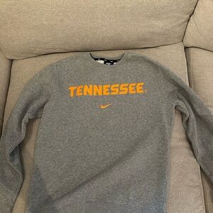 Nike Gray Crewneck Sweater with Orange Tennessee Logo